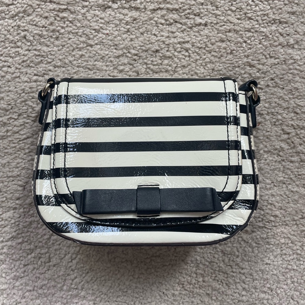 Kate Spade Black and White Adjustable Crossbody
